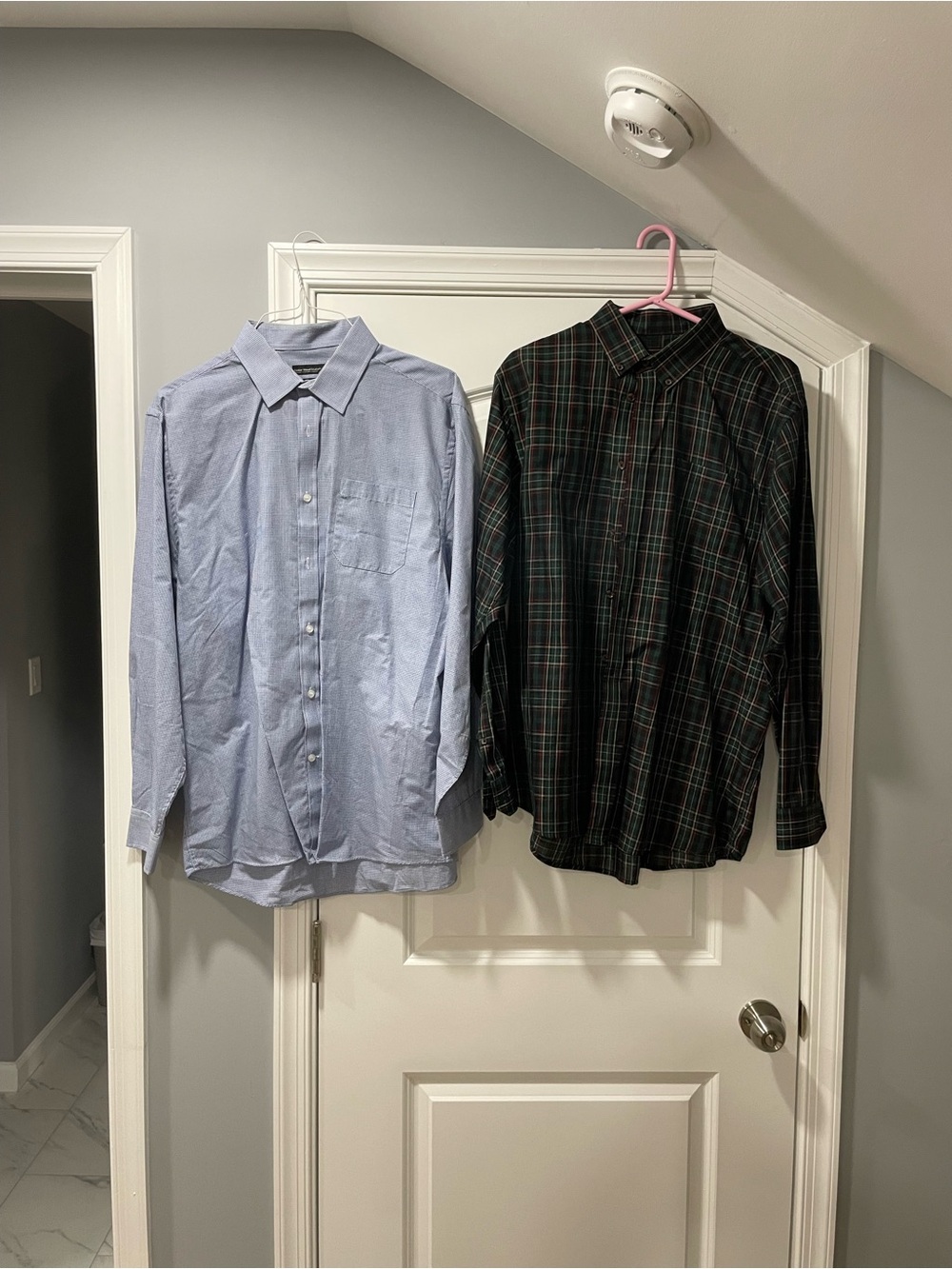 Men's Light Blue Button-Down Shirt - Casual Long Sleeve